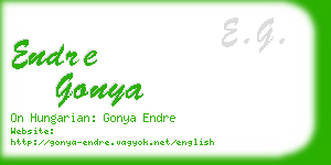 endre gonya business card
